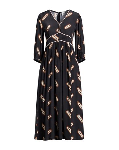 Ba&sh Ba & Sh Woman Midi Dress Black Size 2 Viscose, Polyester
