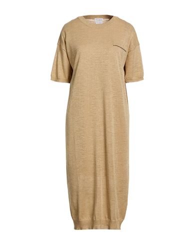 Vestido midi Mujer Oro S Mujer