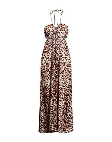 Vestido largo Mujer Beige M Mujer