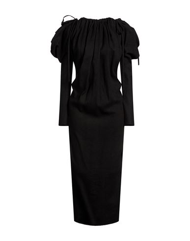 Vestido midi Mujer Negro 36 Mujer