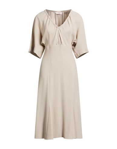 Vestido midi Mujer Beige 36 Mujer