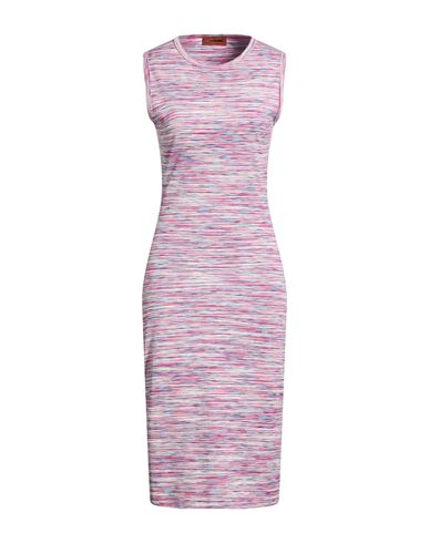 Missoni Woman Midi Dress Magenta Size 4 Cotton In Purple