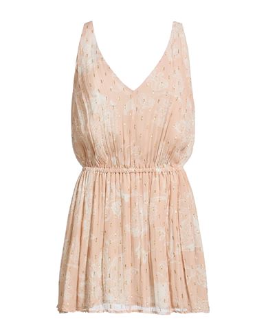 8pm Conscious Woman Mini Dress Blush Size S Viscose, Metallic Fiber In Pink