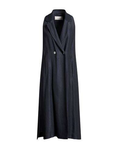 Peserico Woman Overcoat & Trench Coat Midnight Blue Size 6 Viscose, Linen