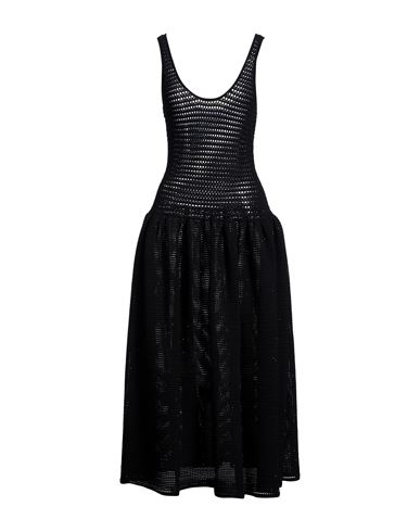 Midi-Kleid Damen Schwarz M Damen