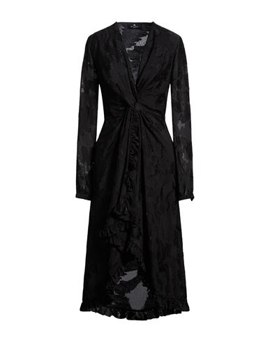 Midi-Kleid Damen Schwarz 38 Damen