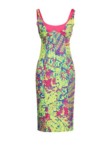Midi-Kleid Damen Limettengrün 34 Damen