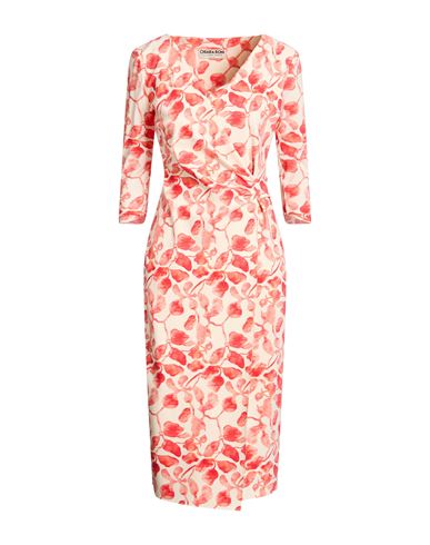 Midi-Kleid Damen Tomatenrot 34 Damen