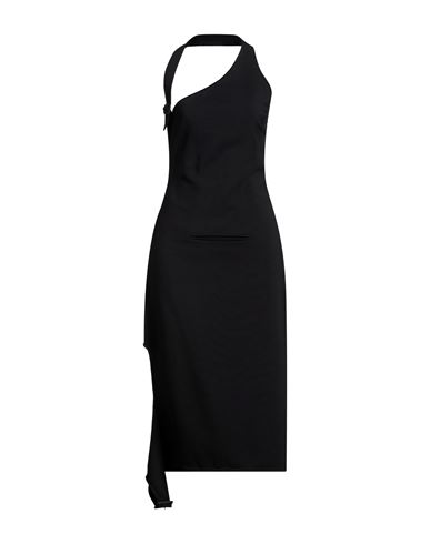 Courrèges Vestido midi Mujer Negro 38 Mujer