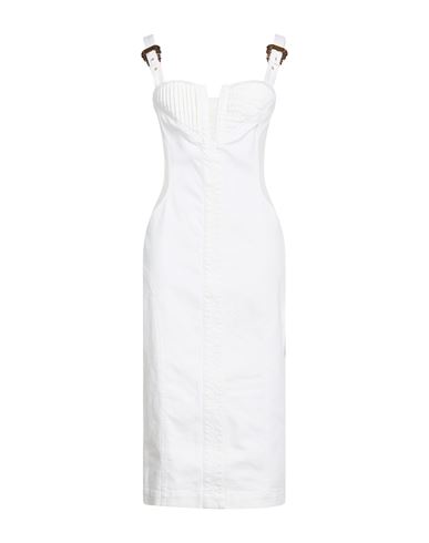 Midi-Kleid Damen Off white 32,34 Damen