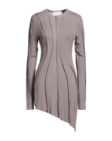 Sami Miro Vintage Woman Mini Dress Taupe Size Xl Tencel, Elastane In Gray