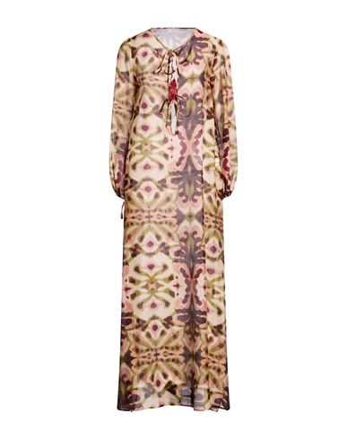 Anjuna Woman Maxi Dress Khaki Size M Cotton, Silk In Sand