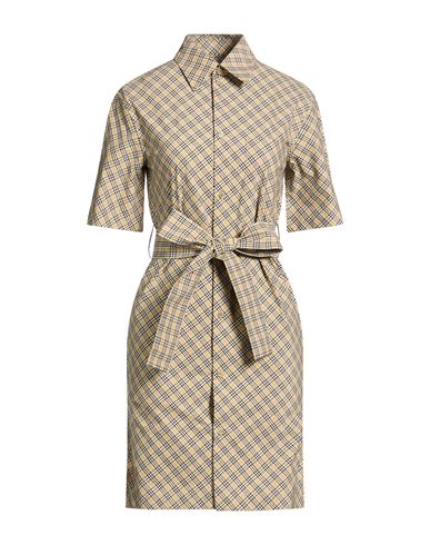 Burberry Woman Mini Dress Beige Size 6 Cotton