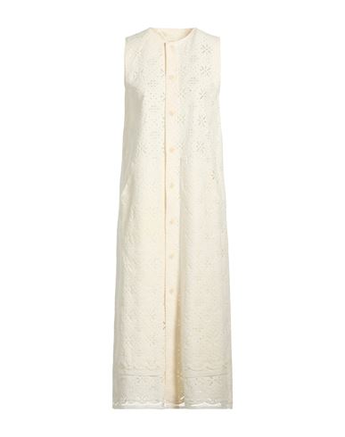 Midi-Kleid Damen Elfenbein 2 Damen