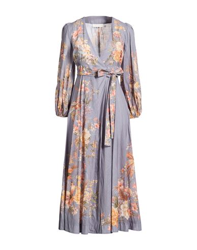 Midi-Kleid Damen Taubenblau 00 Damen