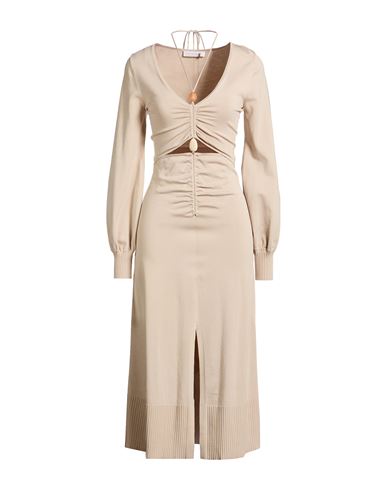 Midi-Kleid Damen Beige S Damen
