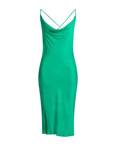 Midi-Kleid Damen Smaragdgrün L Damen