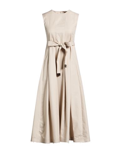 Vestido midi Mujer Beige 34 Mujer