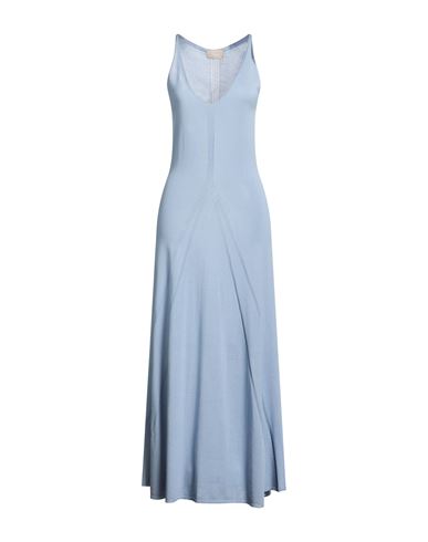Drumohr Woman Maxi Dress Slate Blue Size L Cotton, Viscose