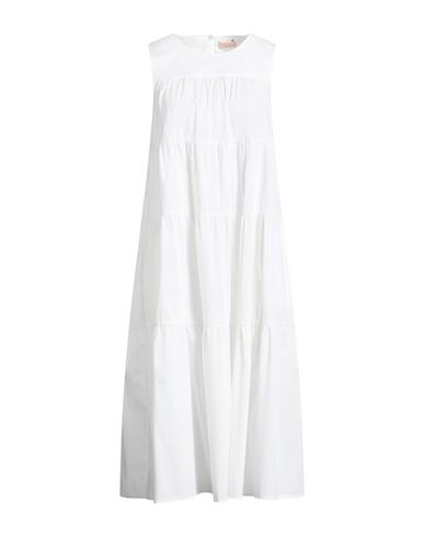 Vestido midi Mujer Marfil 40 Mujer