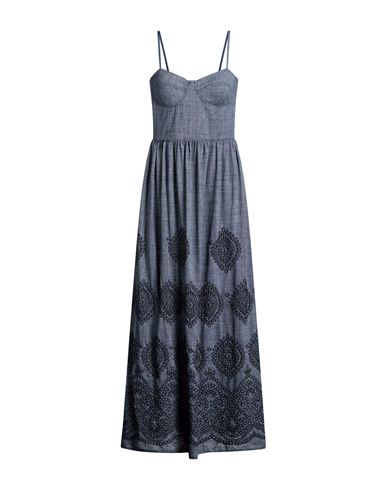 Maxi-Kleid Damen Blau L Damen