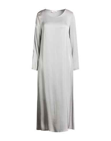 Manila Grace Woman Midi Dress Grey Size 2 Viscose In Gray