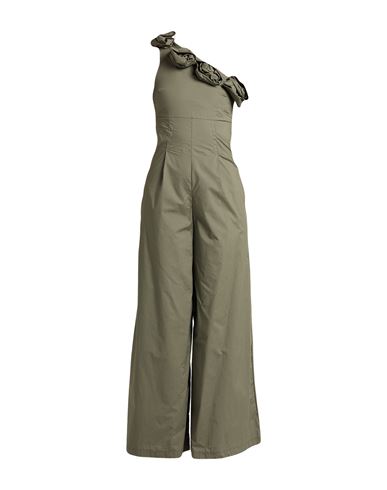 Kontatto Woman Jumpsuit Military Green Size Xs Cotton