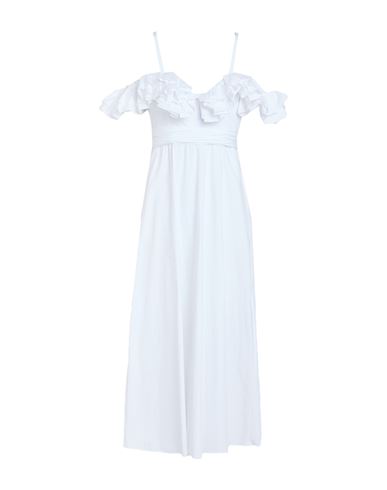 Midi-Kleid Damen Weiß 34 Damen