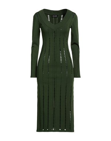 Vestido midi Mujer Verde oscuro M,S Mujer