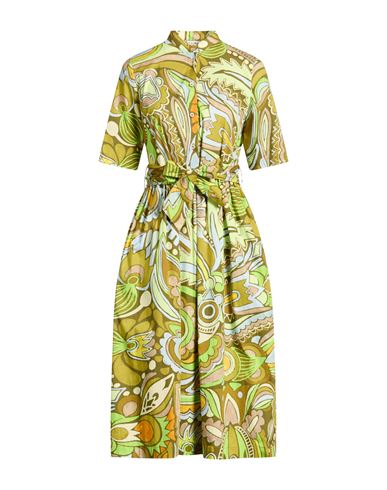 Vestido midi Mujer Verde militar 36 Mujer