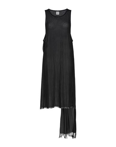Totême Toteme Woman Maxi Dress Black Size 2 Viscose, Virgin Wool