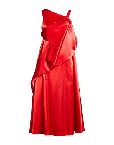 Midi-Kleid Damen Tomatenrot S Damen