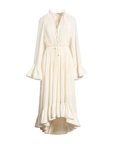 Midi-Kleid Damen Off white 32 Damen