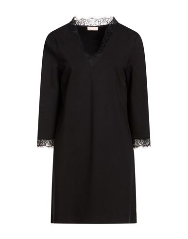 Liu •jo Woman Mini Dress Black Size 8 Viscose, Polyamide, Elastane