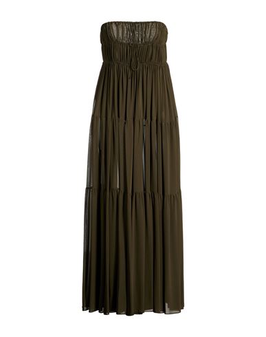 Vestido largo Mujer Verde militar 3,4 Mujer