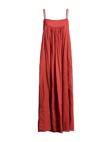 Jucca Woman Maxi Dress Rust Size 8 Cotton In Red