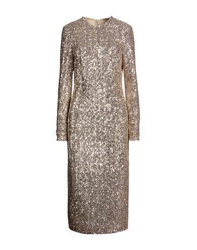 Vestido midi Mujer Oro 40,48 Mujer