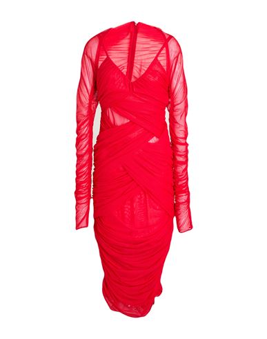 Dolce&Gabbana Vestido midi Mujer Rojo 40 Mujer