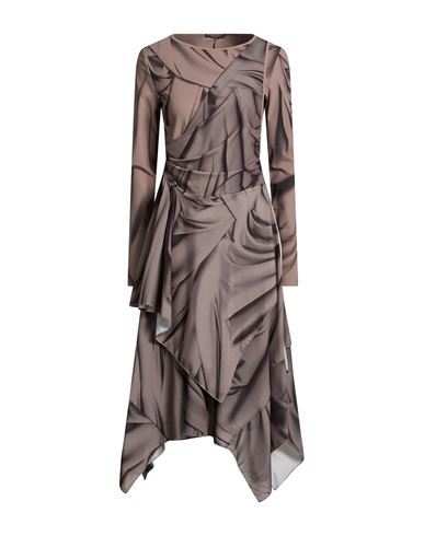 Vestido midi Mujer Caqui 34,36,44 Mujer