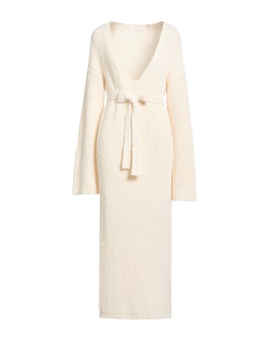 Midi-Kleid Damen Off white S Damen