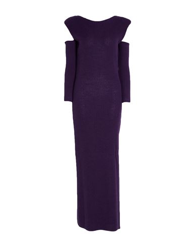 Vicolo Woman Midi Dress Dark Purple Size Onesize Acrylic, Polyester, Wool, Viscose, Alpaca Wool