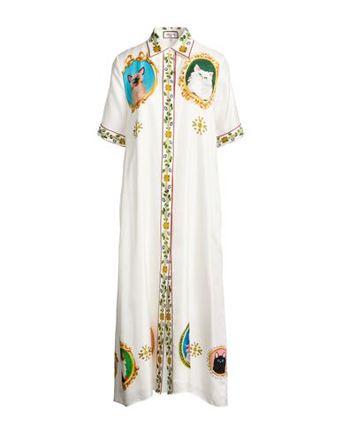 Midi-Kleid Damen Cremeweiß 32,34,36,38,40 Damen