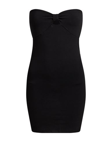 Only Woman Mini Dress Black Size L Cotton, Elastane
