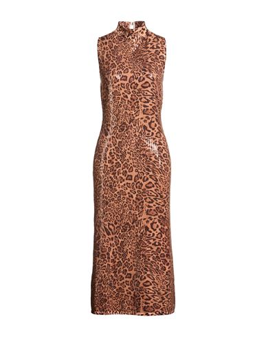 Midi-Kleid Damen Lederfarben S Damen