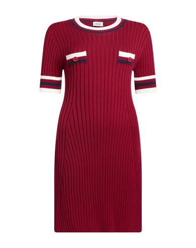 Dixie Woman Midi Dress Burgundy Size M Viscose, Polyester, Polyamide In Red
