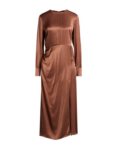 Midi-Kleid Damen Kamel 32,34,36,38,40,42 Damen