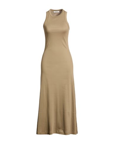 Ivy & Oak Ivy Oak Woman Maxi Dress Khaki Size S Organic Cotton In Sand