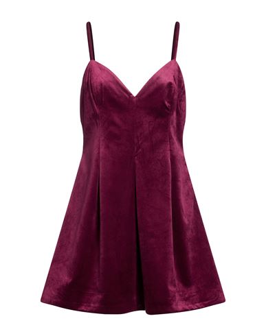 Vicolo Woman Mini Dress Burgundy Size L Acetate, Viscose In Red