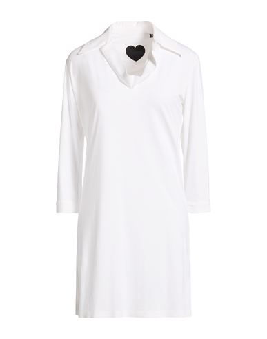 Rrd Woman Mini Dress White Size 6 Polyamide, Elastane
