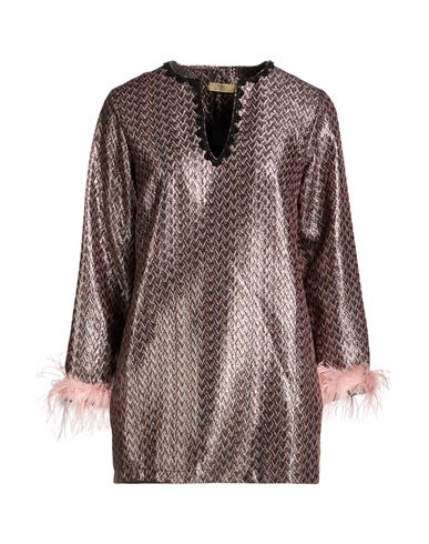 Minivestido Mujer Bronce L,M Mujer